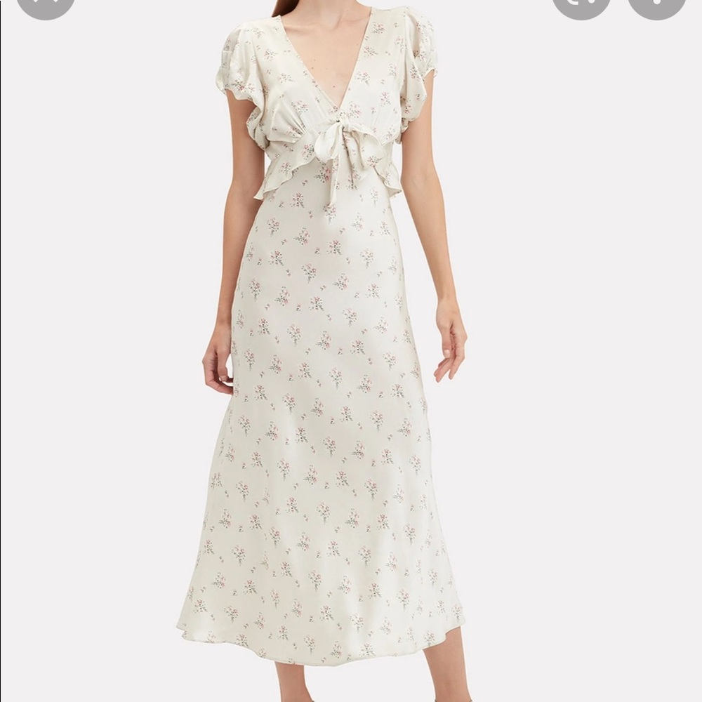 LoveShackFancy Silk Lillian Ruffle Dress